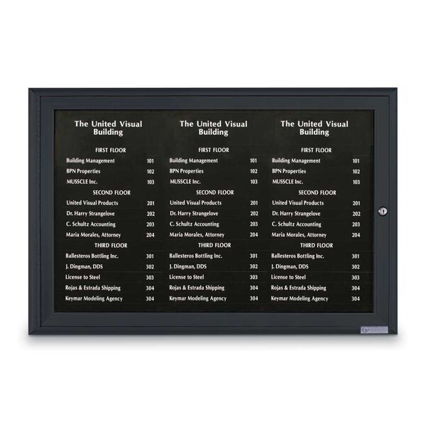 Outdoor Enclosed Combo Board, 72"x36", Satin Frame/White Porc & Buff